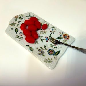 Vintage charcuterie Floral Dish - made in Japan